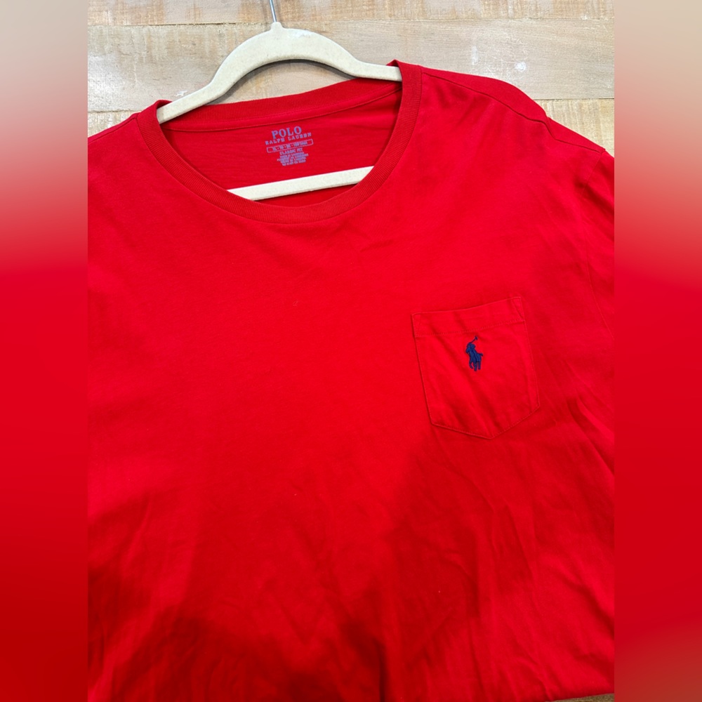 Men’s polo Ralph Lauren classic fit red tee shirt